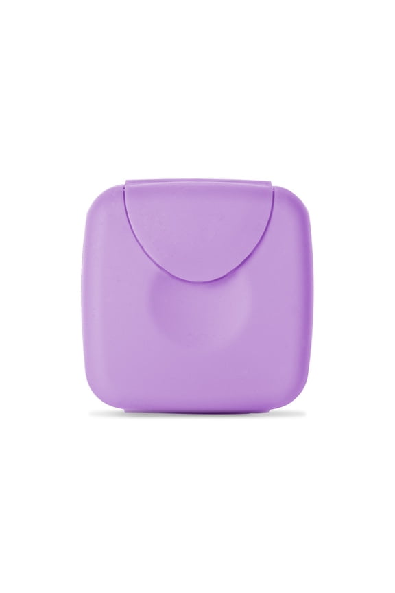 Small Tampon / Condom Travel Case - Seamless Protective Storage Container, Durable Makeup and Medicine Purse Organizer with Secure Snap Lock (1 x 3 x 4.25 IN) - Single Pack, Lavender