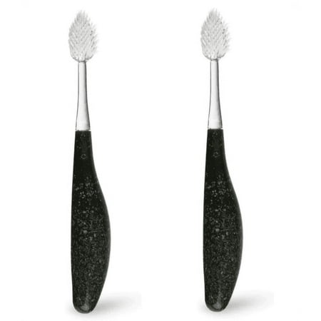 RADIUS - Source Toothbrush, Replacement-Head Technology and a Handle Made from Repurposed Materials, Colors May Vary (2 Packs)