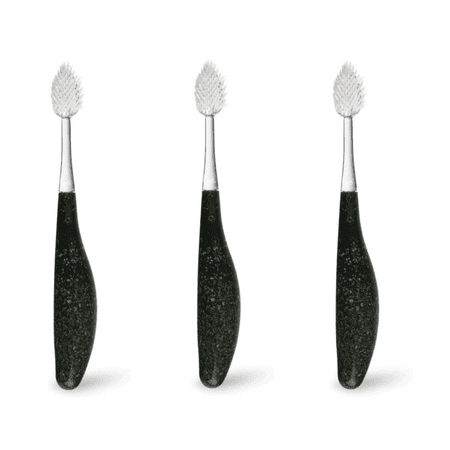 RADIUS - Source Toothbrush, Replacement-Head Technology and a Handle Made from Repurposed Materials, Colors May Vary (3 Packs)