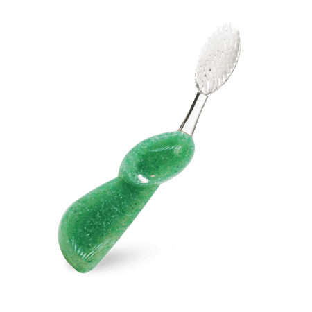 RADIUS Toothbrush Big Brush with Replaceable Head, Left Hand, Soft in Soda Pop, BPA Free and ADA Accepted, Designed to Improve Gum Health and Reduce The Risk of Gum Disease