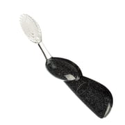 RADIUS Toothbrush Big Brush with Replaceable Head, Righ Hand, Soft in Black Sparkle, BPA Free and ADA Accepted, Designed to Improve Gum Health and Reduce The Risk of Gum Disease