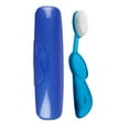 thumbnail image 1 of RADIUS Toothbrush Original Big Brush, BPA Free and ADA Accepted, Right Hand, Blue Brush and Blue Case, 1 of 4