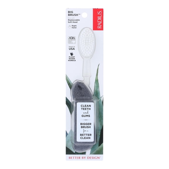 RADIUS Toothbrush, Original Right Hand Soft, Colors May Vary 1 ea