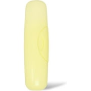RADIUS Toothbrush Travel Case for Big Brush/Original/ Scuba Brushes, BPA-Free Recycled Plastic, 6.88H - 1.5W - 2L in - Lemon