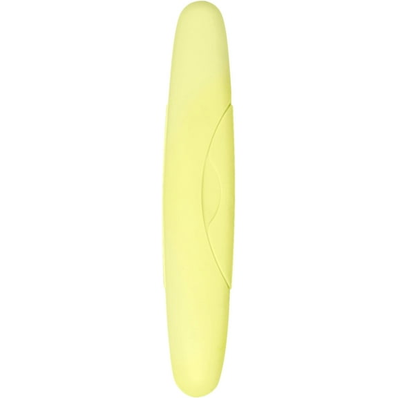RADIUS Toothbrush Travel Case for Standard Brush, BPA-Free Recycled Plastic, 8.25H - 1.38W - 1.75L in - Lemon