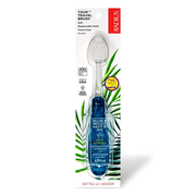 RADIUS Tour Travel Brush & Case with Replaceable Brush Head ADA Accepted Toothbrush Improve Gum Health - Blue - Pack of 1