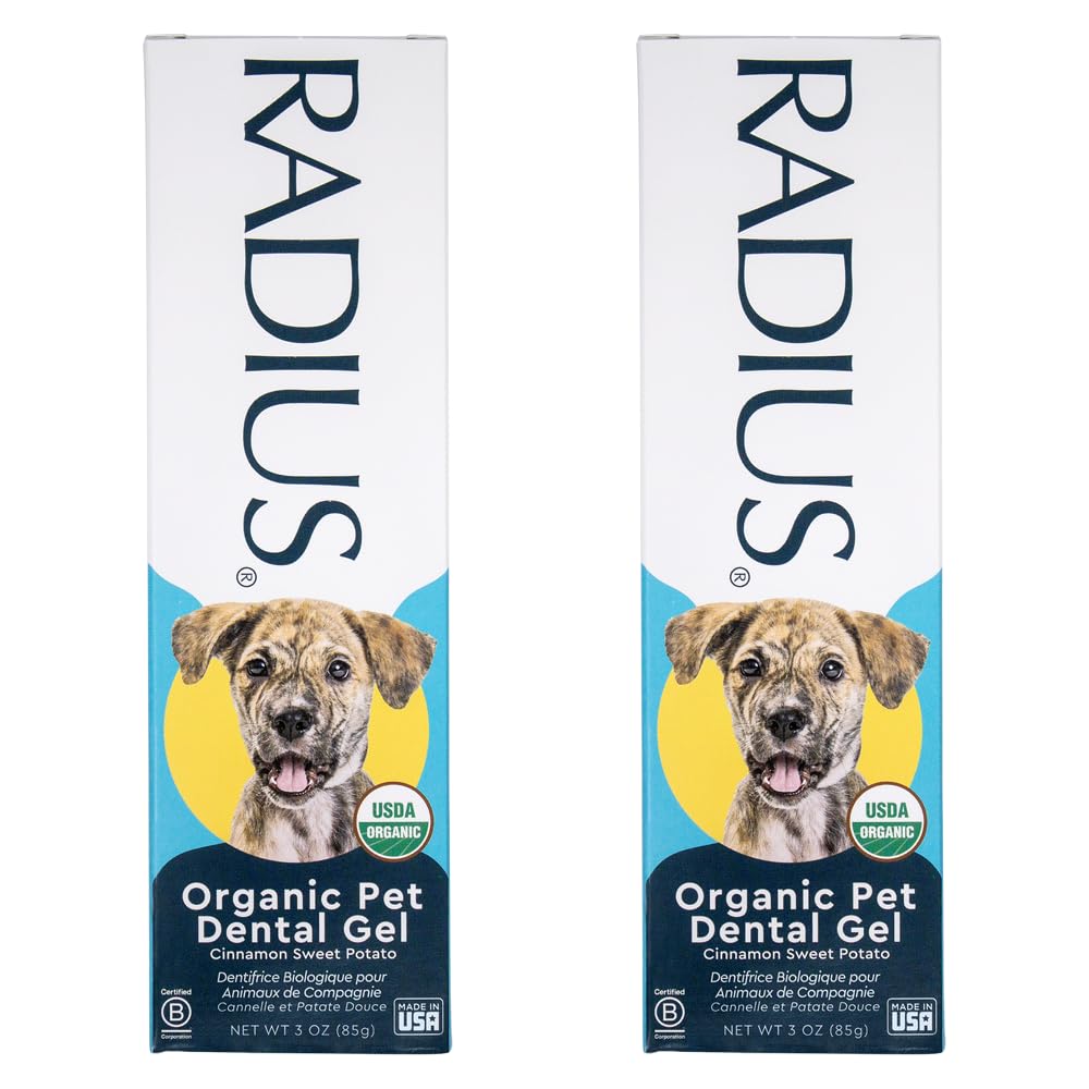 RADIUS USDA Organic Canine Pet Toothpaste 2 Units, 3 oz, Non Toxic