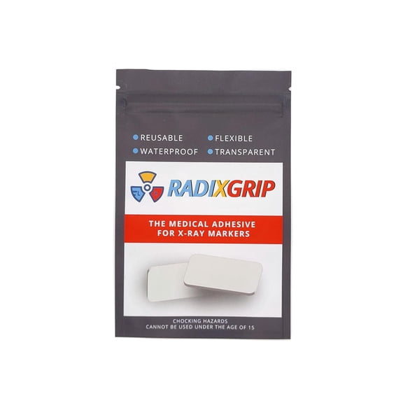 RADIXGRIP - 12 PCS Pack - Adhesive Strips for Your X-Ray Markers - Extra Strength - Reusable & Washable Medical X-Ray Adhesive Used by Medical Professionals$$Office