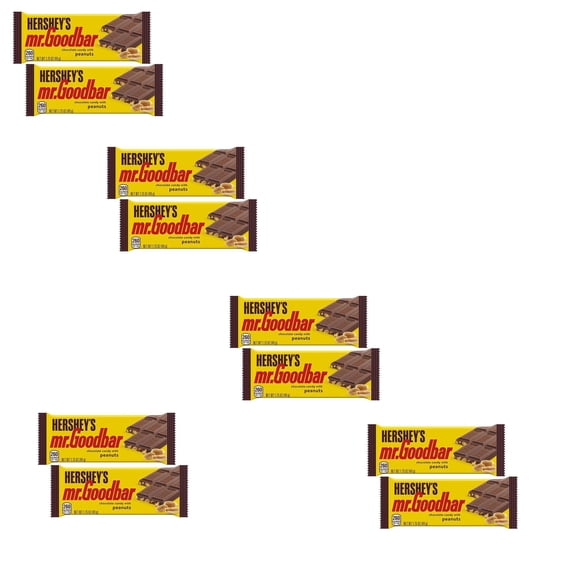 RADYAN Chocolate with Peanuts Candy Bars, 10 Pack, 1.75 oz