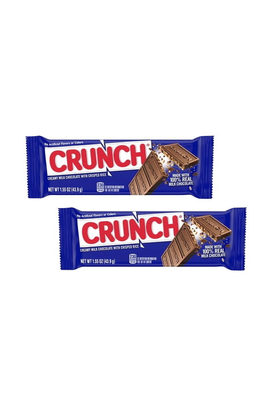 Crunch Candy Bars, Creamy Milk Chocolate, 2 Piece, 1.55 oz