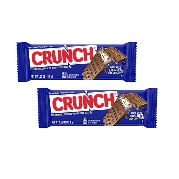 RADYAN Crunch Candy Bars, Creamy Milk Chocolate, 2 Piece, 1.55 oz