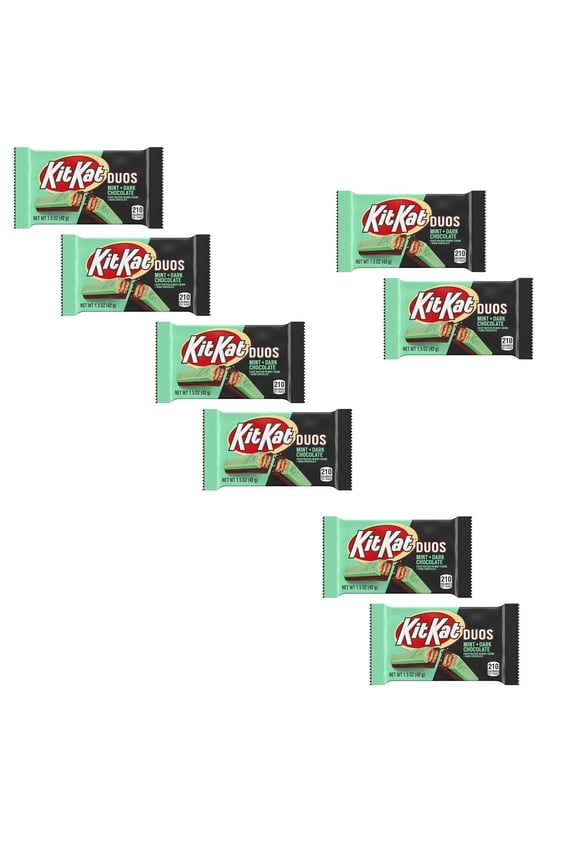 Kit Kat Duos Dark Chocolate Mint Wafer Candy Bars, 5 Pack, 1.5 oz