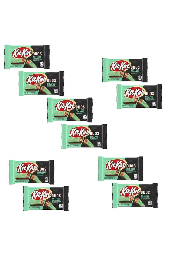 Kit Kat Duos Dark Chocolate Mint Wafer Candy Bars, 6 Pack, 1.5 oz