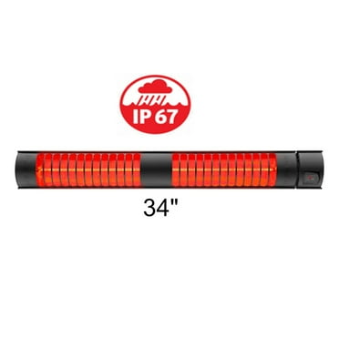 RADtec Group 30-TOR-INF-HT 34 x 6 x 5 in. T4000-8R Infrared Radiant Heater, Black