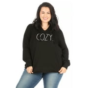 RAE DUNN Women's Plus Size Hoodie Sweatshirt Sweatshirt