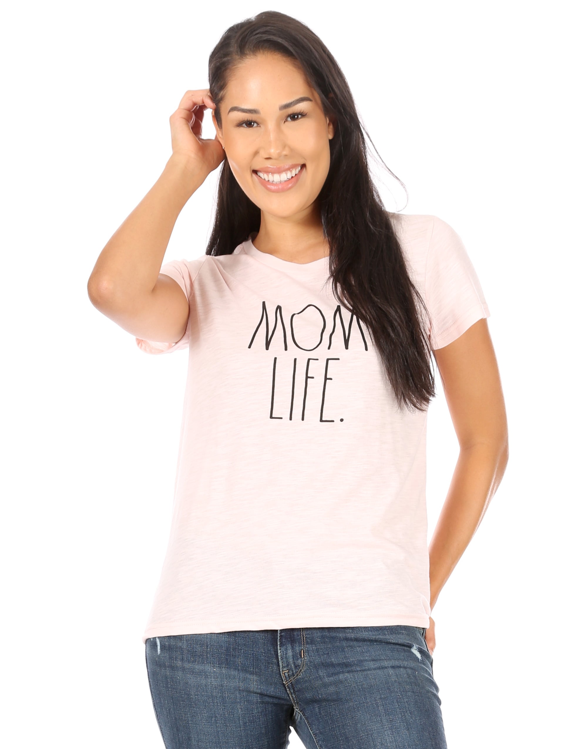 RAE DUNN Women's Short Sleeve Classic Slub T-Shirt Short Sleeve Tee ...