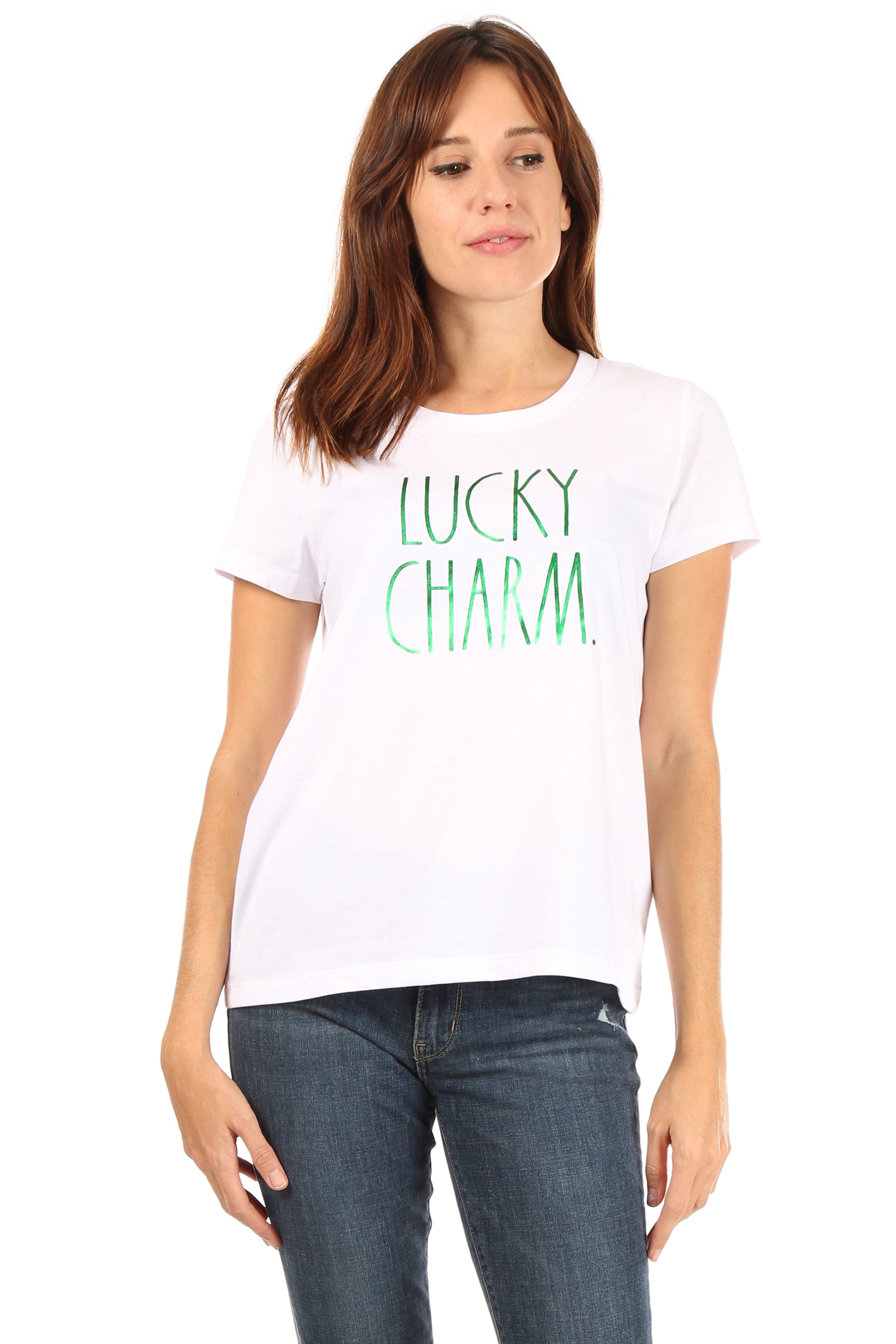 RAE DUNN Women's Short Sleeve Icon T-Shirt Short Sleeve Tee - Walmart.com