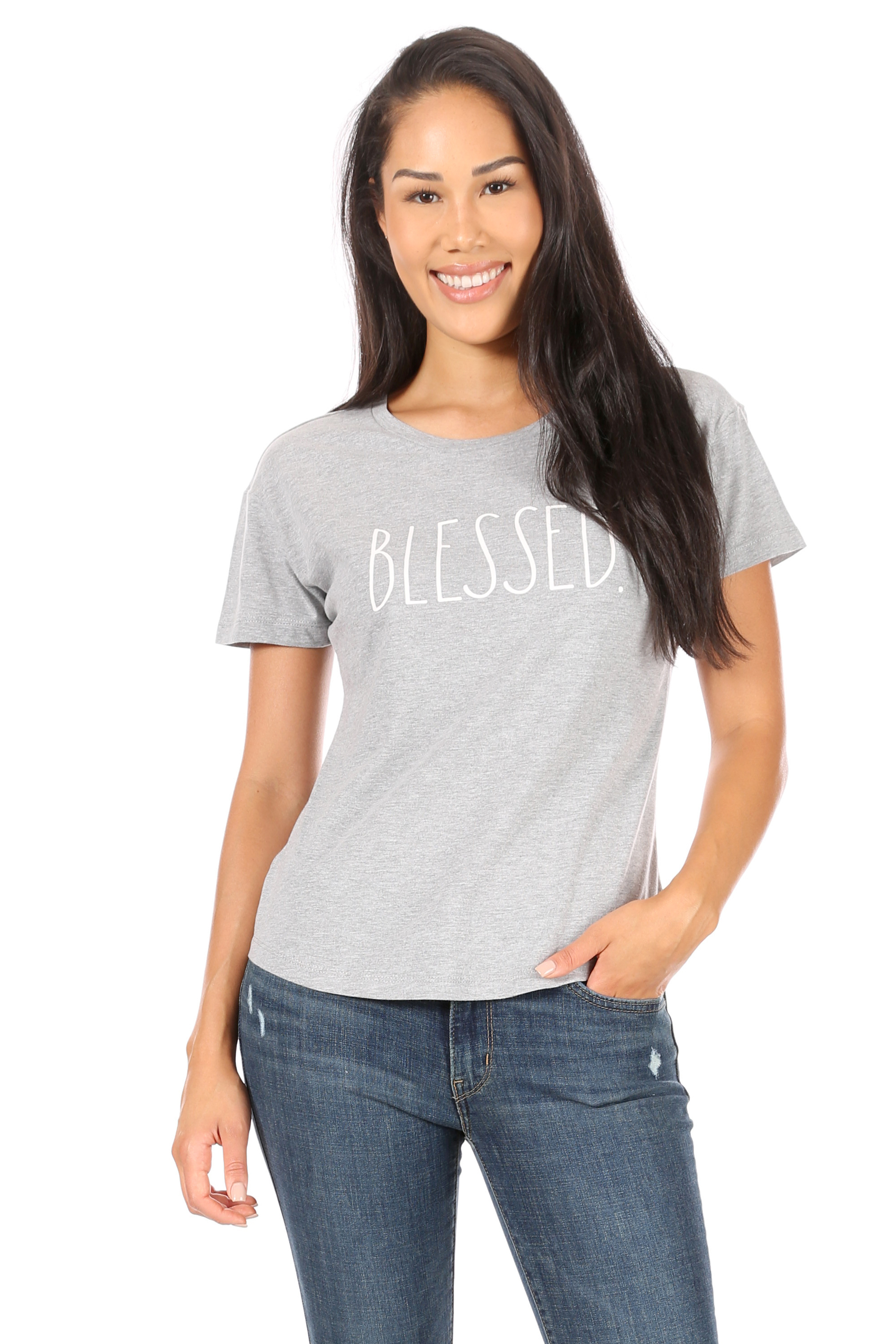 RAE DUNN Women's Short Sleeve Shirttail Hem T-Shirt Short Sleeve Tee ...