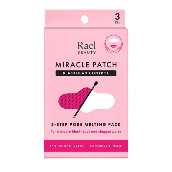 Rael Miracle Patch 3-Step Pore Melting Pack, Gentle Blackhead Remover, 3 Count