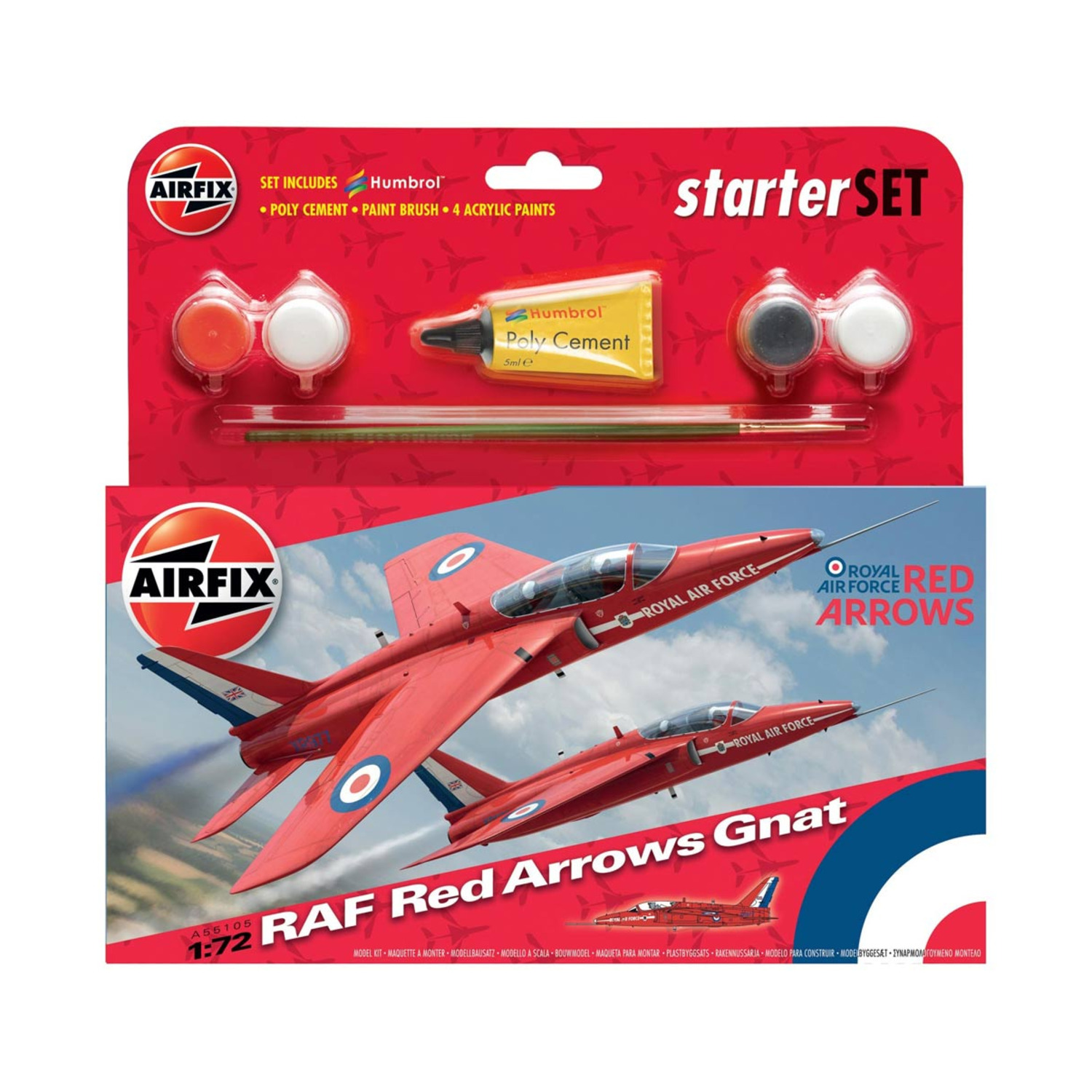 RAF Red Arrows Gnat - Small Starter Set New - image 1 of 3