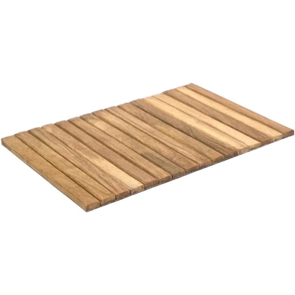 Rafael Exports Handcrafted Wooden Slatted Mat – Wood Platform for Kitchen, Home Décor, or Table top Use – Rustic Natural Finish Trivet, Base, or Display Stand