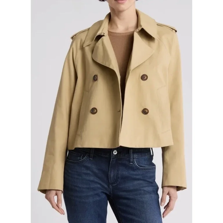 RAG & BONE TALIA CROP TRENCH JACKET********SIZE: SMALL