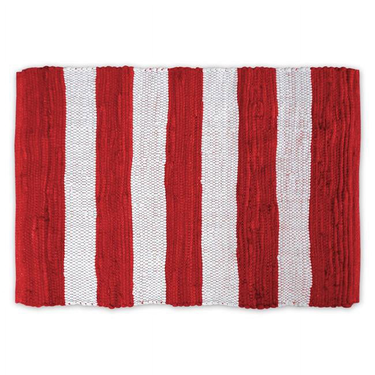 RAG Rug Red/White Stripe 4X6' - Walmart.com