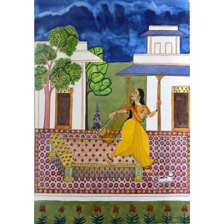 Raga Patamanjari, A Ragamala Painting, Handpainted, Watercolour on paper.