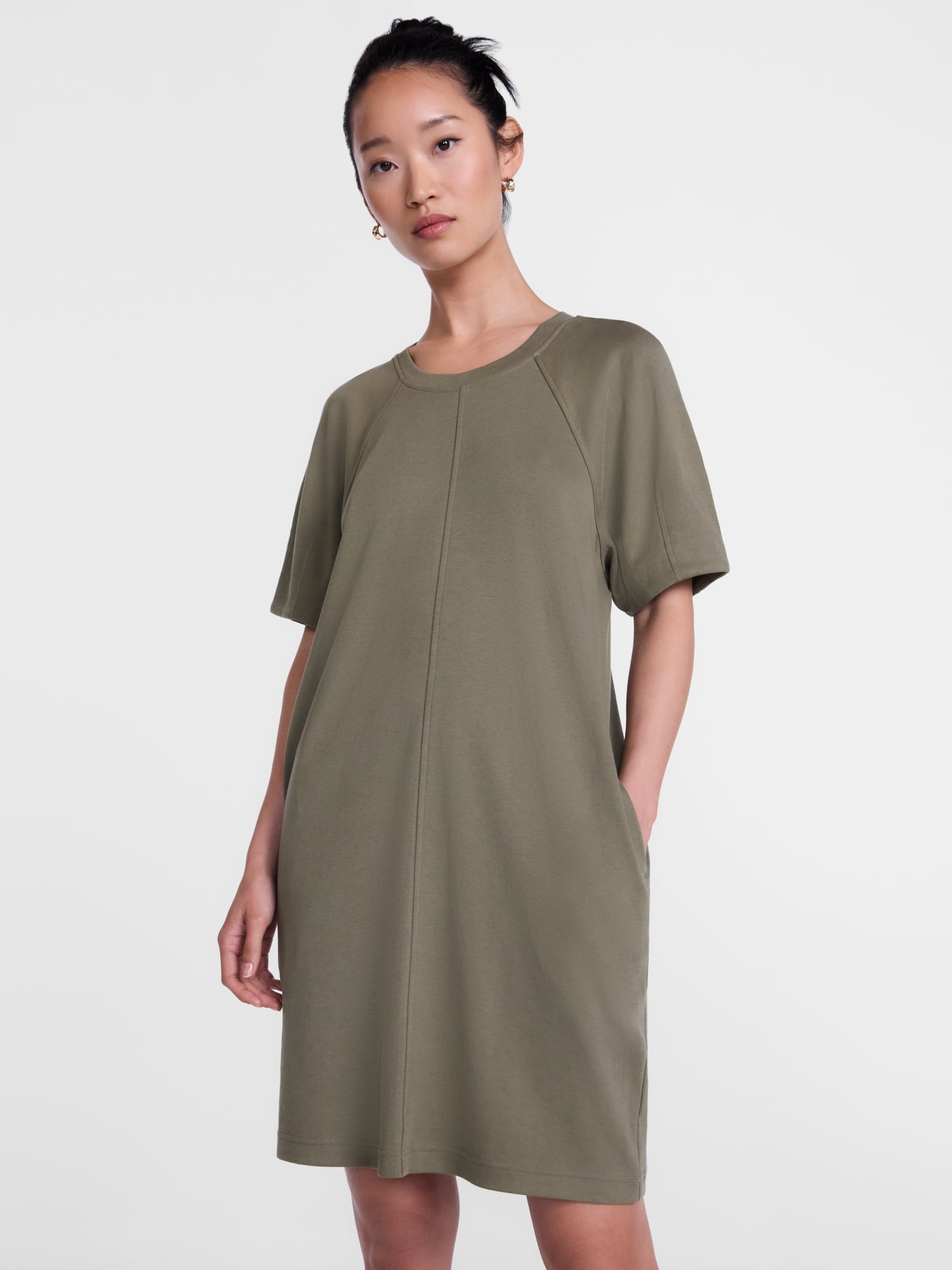 Scenario Women's and Women's Plus Mini Dress with Short Raglan Sleeves, Sizes XS-4X