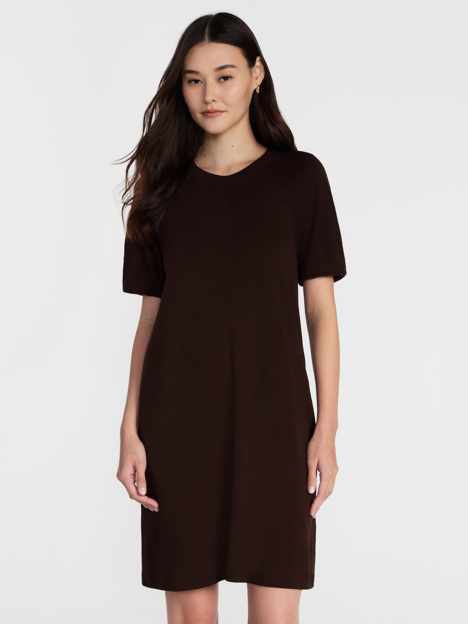 Scenario Women's and Women's Plus Mini Dress with Short Raglan Sleeves, Sizes XS-4X