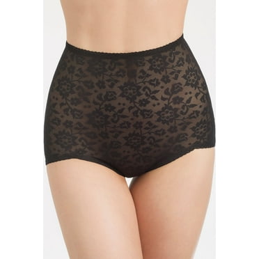 Rago Women's V Leg Extra Firm Control Brief Panty with Floral Lace – Style 41
