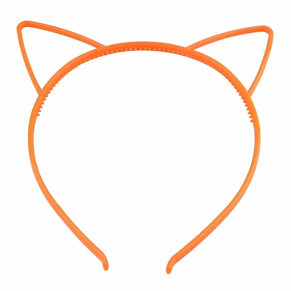TUWAFE 10 Pcs Cat Bow Hairbands, Playful Cat Ears Headband for Girls, Orange