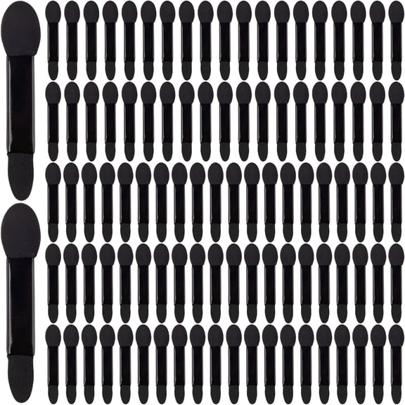 RAGUPEL 100 Pack Disposable Eyeshadow Brush Double Sided Eyeshadow Applicator Makeup Brush