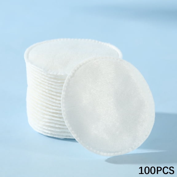 RAGUPEL 100 Pcs Dual-Sided Cotton Rounds for Face,Multi-Layer Pads for Makeup Remover&Toner,Travel Cotton Roundsin Re-Closable Bag