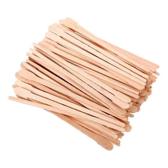 RAGUPEL 100 Pcs Wooden Waxing Sticks, Disposable Applicator Spatulas for Hair Removal, Smooth Edge Body Wax Tools for Bikini, Face & Legs, Salon & Home Use