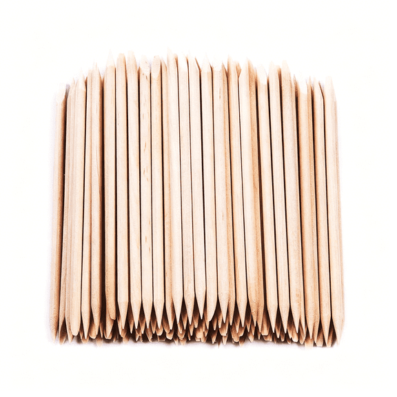 RAGUPEL 100 Pieces Rosewood Manicure Sticks | Cuticle Pusher Made of Orange Wood | Cuticle Pusher for Manicure and Pedicure Wooden Sticks Cleaner and Pusher