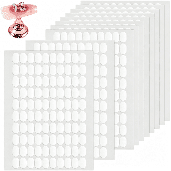 RAGUPEL 1000 Pcs Nail Art Double Sided Nail Tape, False Tip Sticky Tabs, Clear Nails Adhesive Tabs, Press on Fingernail Stickers Nails Display Strips, Fingernail Stickers for Press on Stand