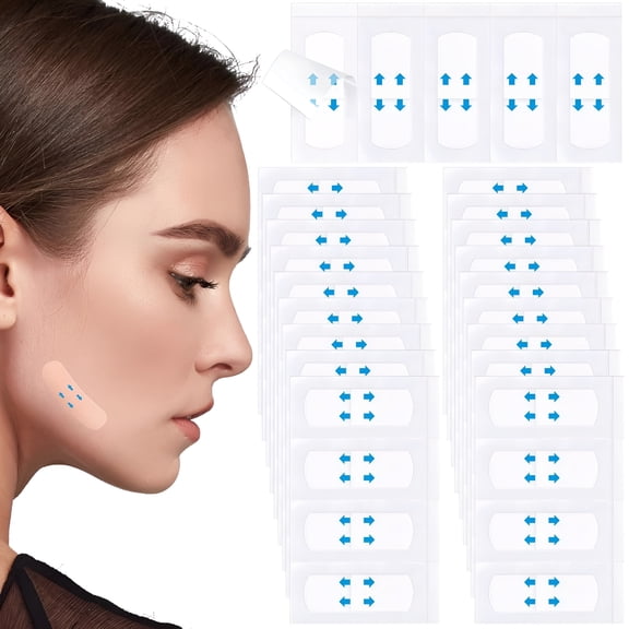 RAGUPEL 100Pcs Face Lift Tape,Upgrade Face Tape Lifting Invisible,Instantly Facelift Tape for Lifting Sagging Skin,Stretchable Neck Tape Lifting for Double Chin And Eye