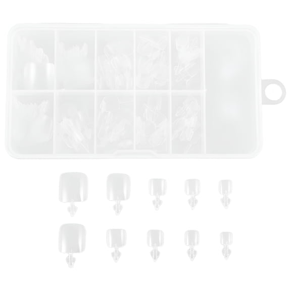 RAGUPEL 100Pcs Fake Toenails Full Cover Toe Nail Tips Clear Press on Toenails Toenails Gel Nail Extensions for Women Nail Salons and Diy