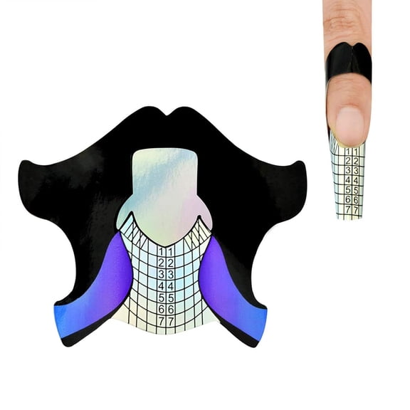 RAGUPEL 100Pcs Nail Form Sticky Nail Forms for Builder Gel Reusable Sturdy Nail Extension Forms for Acrylic Nails Builder Gel Nail Forms,Self-Adhesive Paper Nail Forms Molds Builder