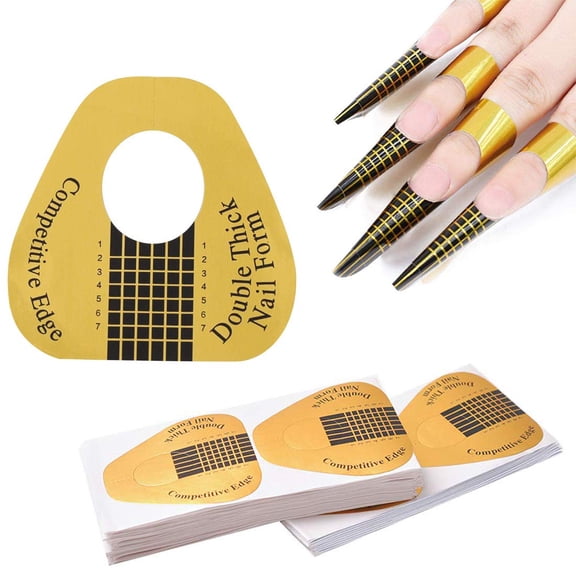 RAGUPEL 100Pcs Nail Forms Guide Sticker for Builder Gel Nail Stickers,Self-Adhesive Art Acrylic Nail Gel Extention Forms with Numbers Marked for Diy at Home Professional Nails Art Supplies