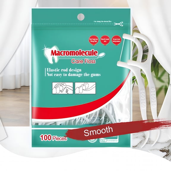 RAGUPEL 100Pcs/Set Dental Floss Stick Anti-Slip Precise Hygienicing Lightweight Ultra Thin Toothpicks Floss For Adult Practical