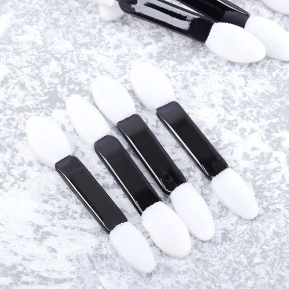 RAGUPEL 100Pcs Short Eyeshadow Brushes Eye Shadow Applicators with Sponge Tips for Precision Application