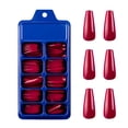 thumbnail image 1 of RAGUPEL 100pc Long Coffin Press on Nails Matte Ballerina False Fake Nails Artificial Fingernails Acrylic Nail Tips Manicure Extension Decor for Women Girls, 1 of 7