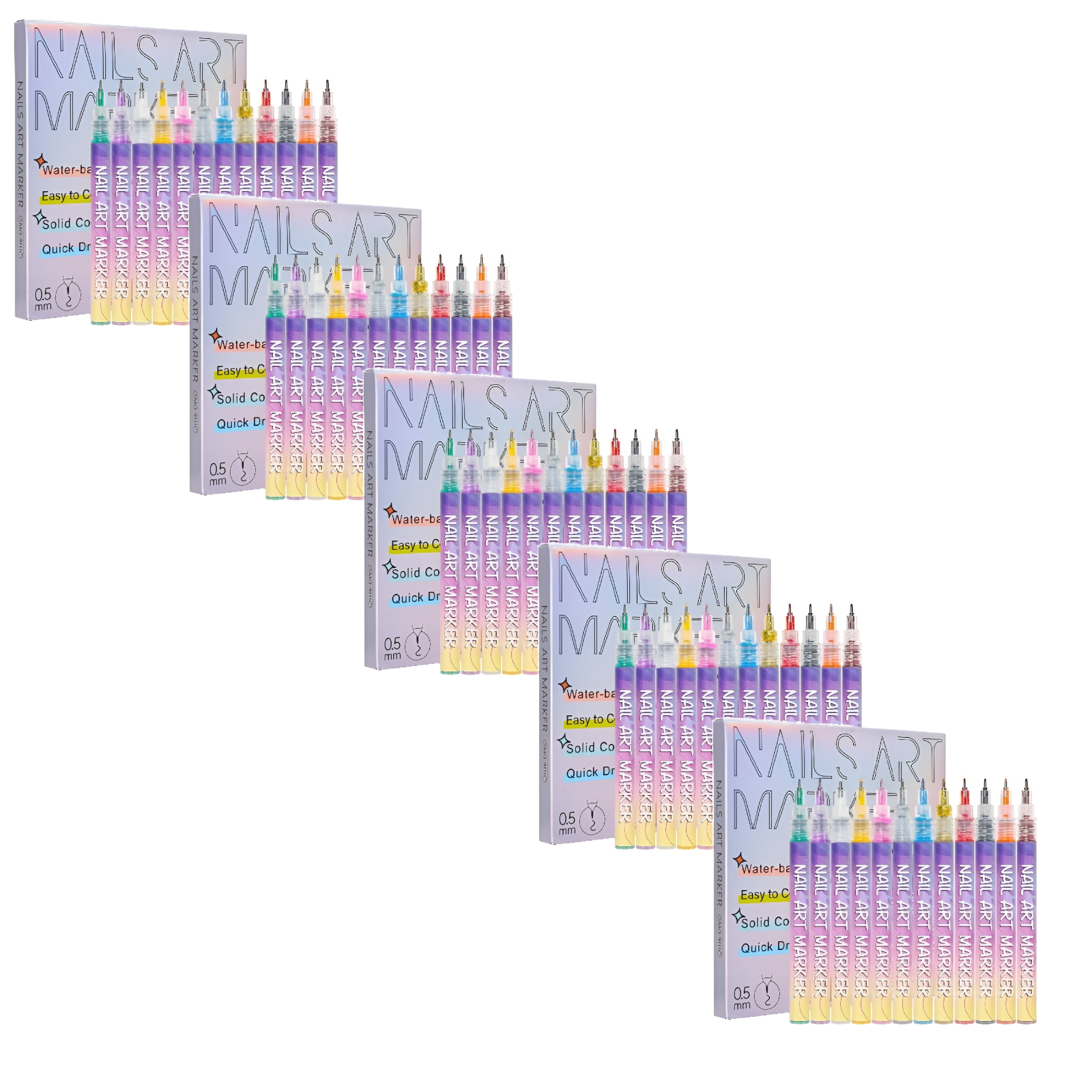 RAGUPEL 12 Colors Nail Art Pens Set,Nail Polish Markers,2025 New 3D Polish Diy Nail Art Marker Drawing Painting Liner Pen,Quick Dry Nail Art Diy Decoration for Home Salon(1Pc)