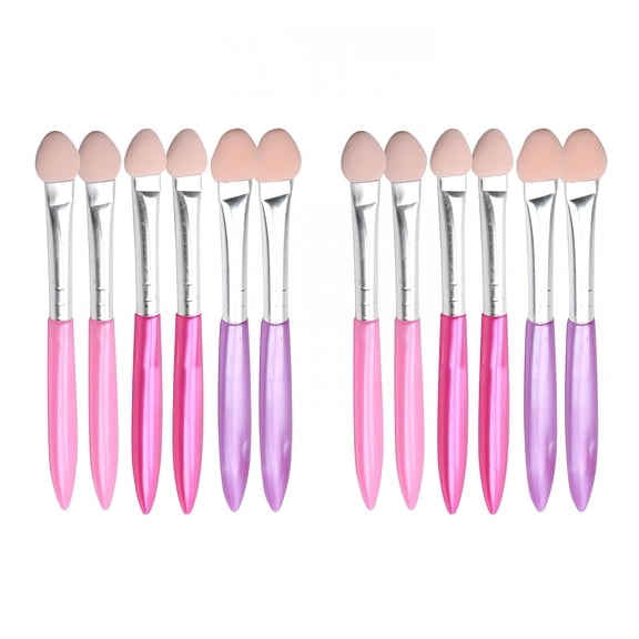 RAGUPEL 12 Pcs Foam Tip Eyeshadow Applicators, Disposable Eye Shadow Brush with Aluminum Cap, High Density Sponge Wand for Blending and Makeup Application, Random Color