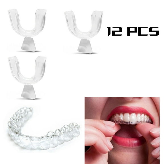 RAGUPEL 12 Pcs Mouth Guard for Clenching Teeth at Night,Silicone Mouth Guard Night,Night Guards for Teeth Grinding