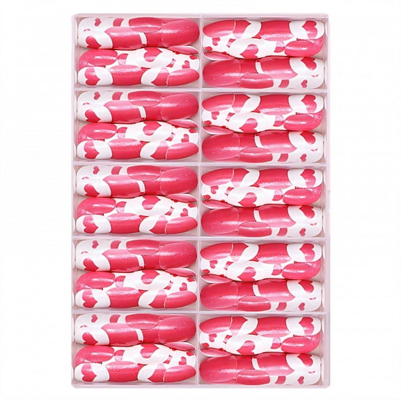 RAGUPEL 120Pcs Press on Nails for Kids,Pink Love Series Kids Fake Nails,Short Square and Round Style Kids Press on Nails,Style4