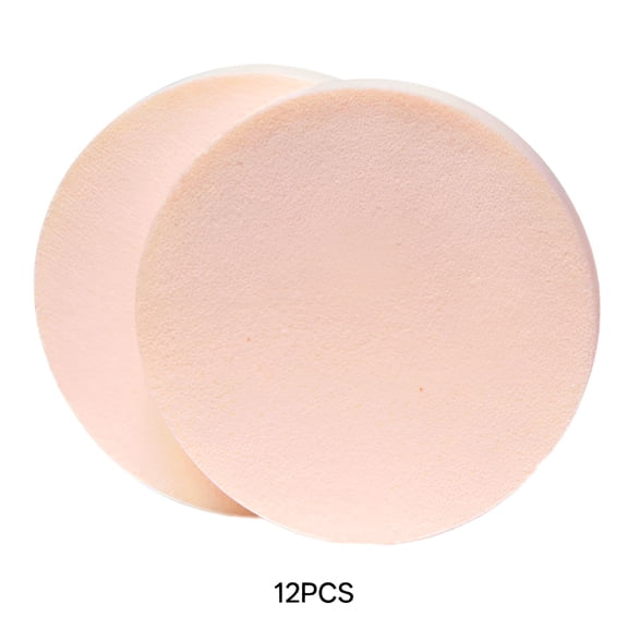 RAGUPEL 12Pcs Round Makeup Sponges, Large Skin Tone Powder Puffs for Foundation, Dry Wet Use Air Cushion Applicator for Home, Salon, Travel, Cosmetic Blending Tools