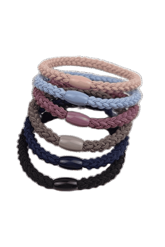 12Pcs Scrunchies,Classic Braided Design Silk Scrunchies,Versatile Basic Style Hair Accessories forWomen,Multicolor